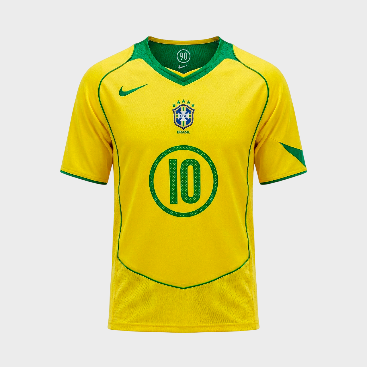 Camisa Seleção Brasileira I 2004 Reedição Total 90 Nike - RONALDINHO 10