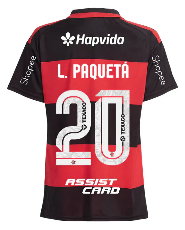 Camisa Flamengo I 2026 L. Paquetá N° 20