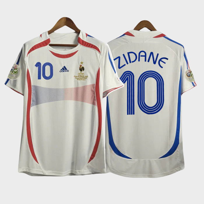 Camisa França II 2006 Adidas - Branca - Retrô - ZIDANE 10