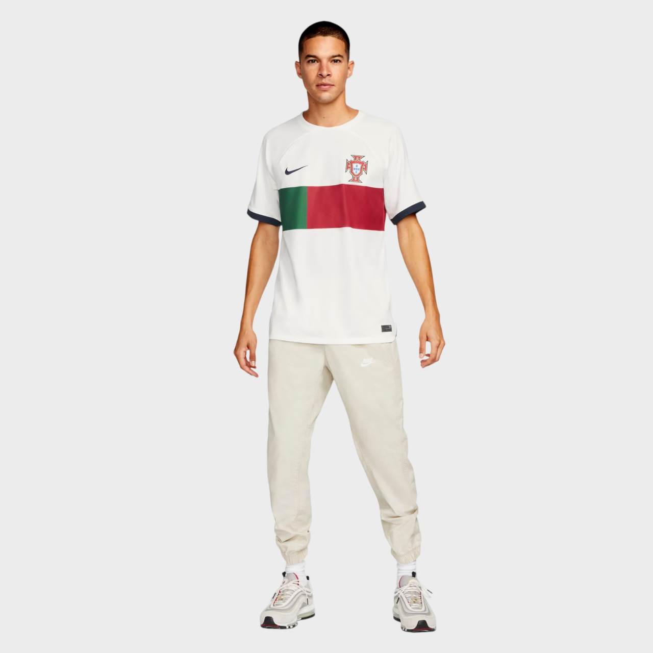 Camisa Portugal II 2022 - Torcedor Nike Masculina - Branca - Retrô