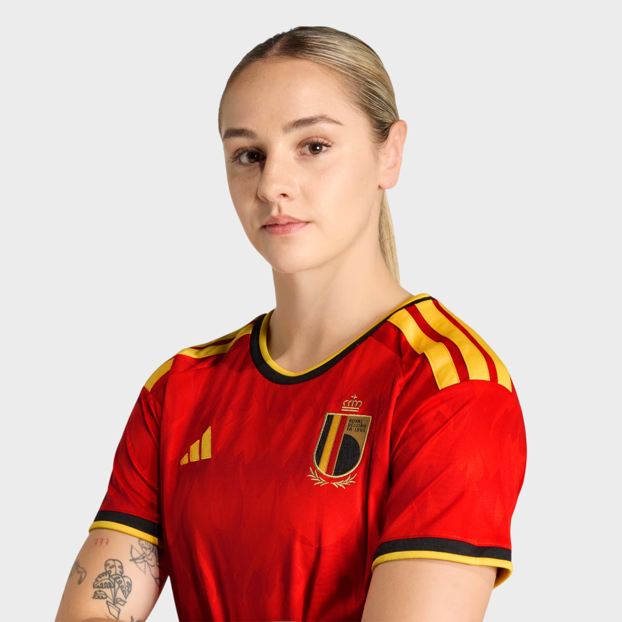 Camisa Bélgica Feminina I 26/27 - Torcedor Adidas - Vermelha
