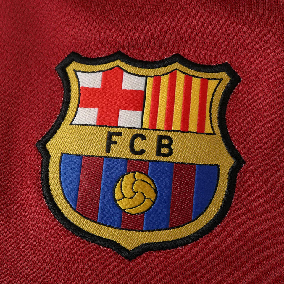 Camisa Barcelona I 2008/2009 Nike Torcedor - Azul e Grená - Retrô