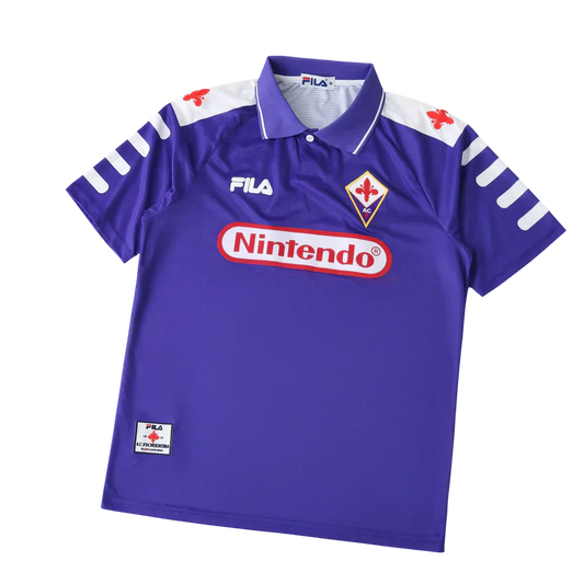 Camisa Fiorentina I 1998/1999 Retrô - Nintendo - Roxa