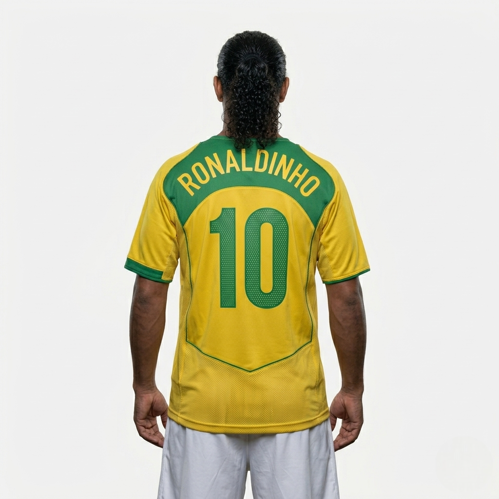 Camisa Seleção Brasileira I 2004 Reedição Total 90 Nike - RONALDINHO 10