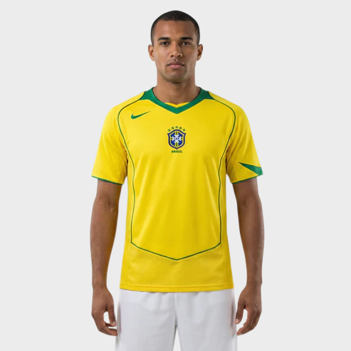Camisa Seleção Brasileira I 2004 Nike - Retrô - Amarela