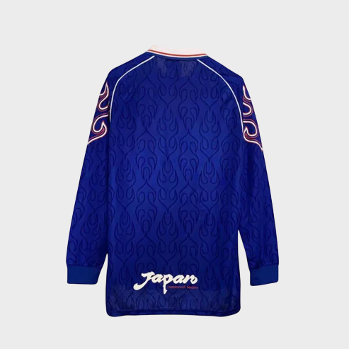 Camisa Japão I Manga Longa 1998 Asics - Azul - Retrô