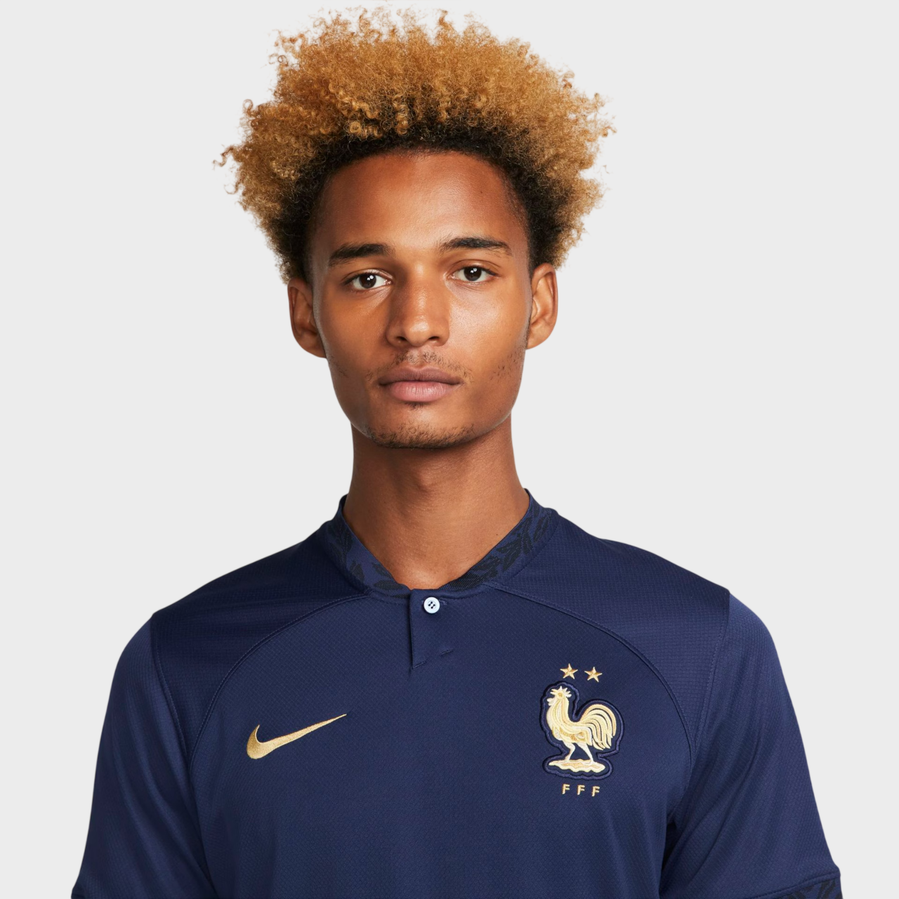 Camisa França I 2022 Torcedor Nike Masculina - Azul Marinho - Retrô