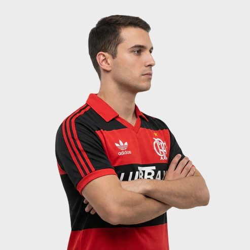 Camisa Flamengo I 1987 - Retrô - Lubrax