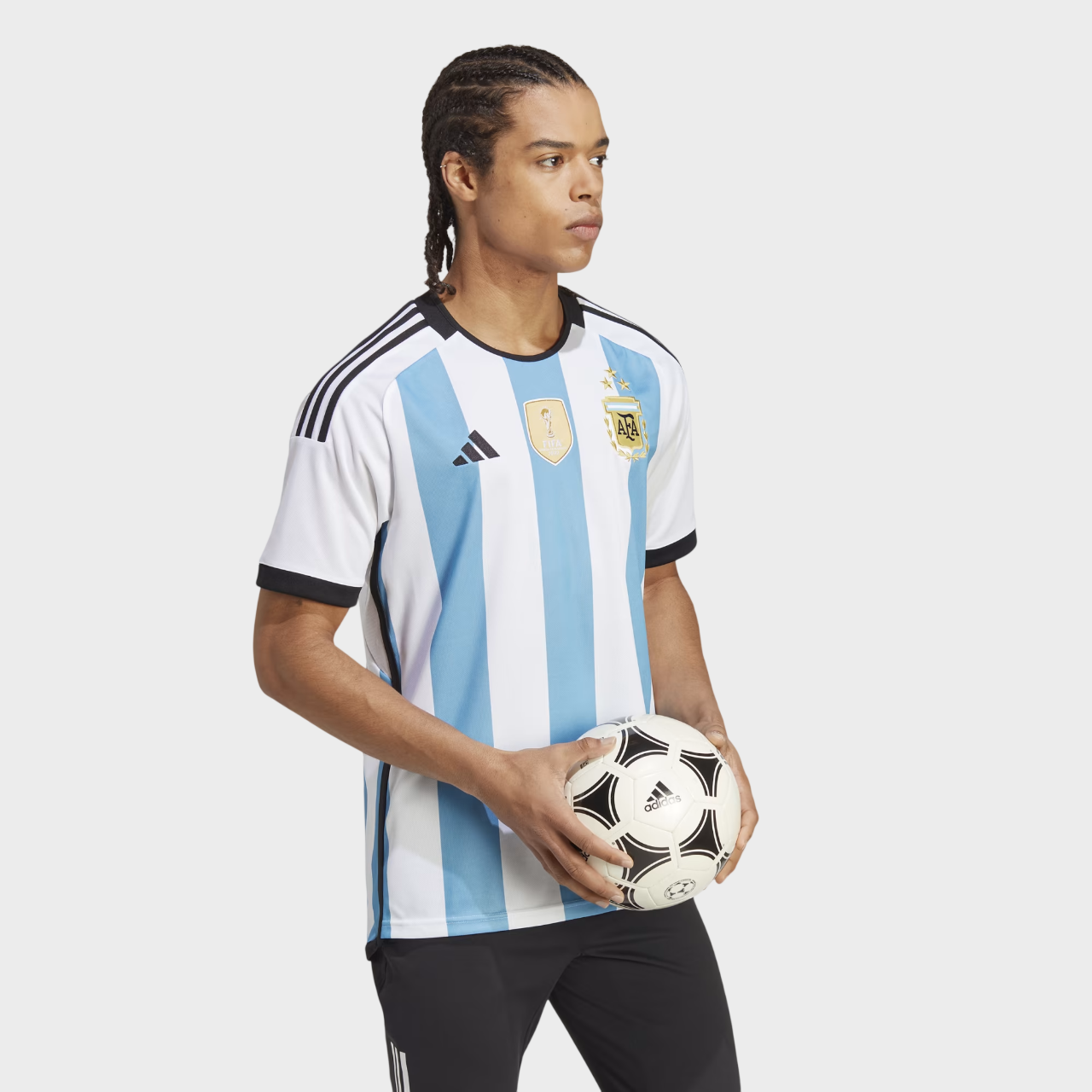 Camisa Argentina I 2023 Torcedor Adidas Masculina + Patch Campeão do Mundo