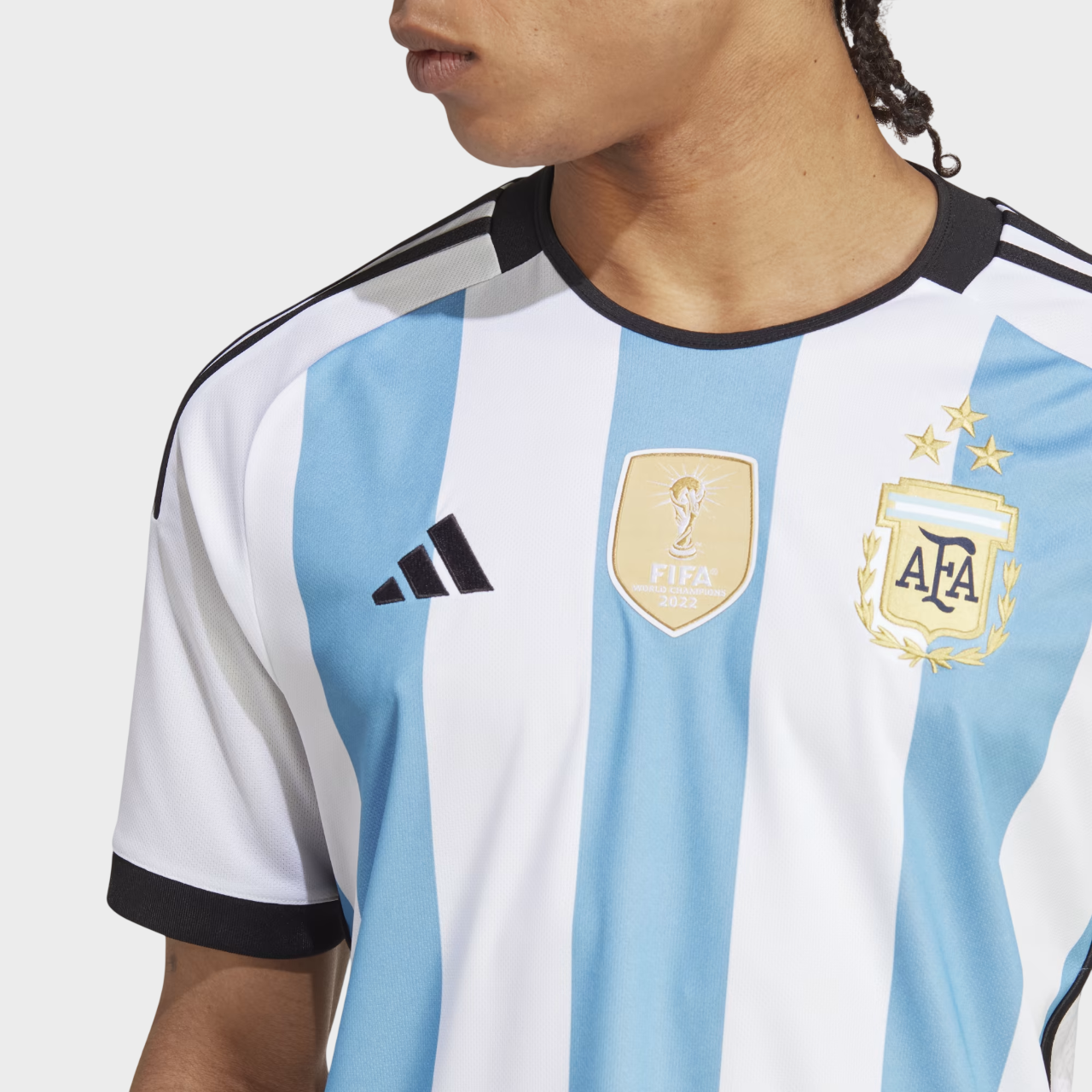 Camisa Argentina I 2023 Torcedor Adidas Masculina + Patch Campeão do Mundo