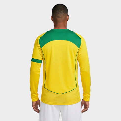 Camisa Seleção Brasileira I Manga Longa 2004 - Nike - Retrô - Amarela