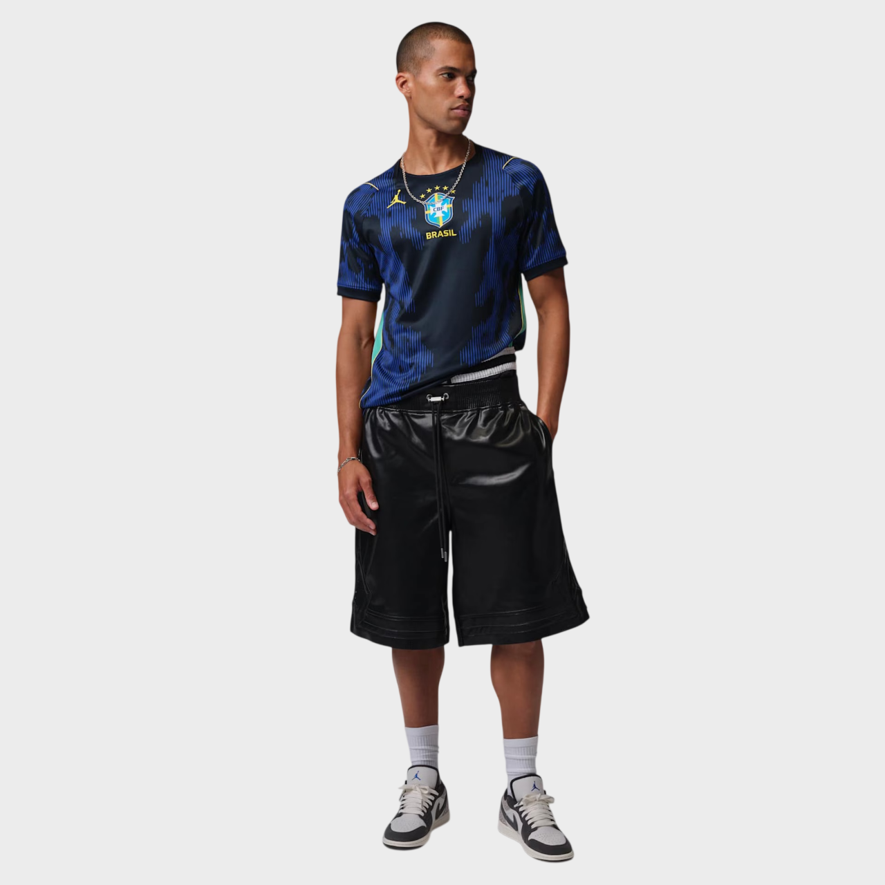 Camisa Seleção Brasileira II 26/27 - Torcedor Nike X Jordan Masculina - Azul