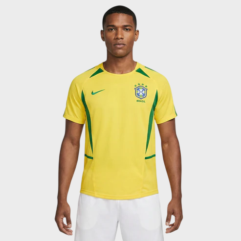 Camisa Seleção Brasileira I 2002 Nike - Retrô - Amarela