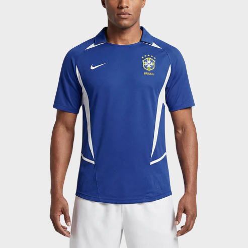 Camisa Seleção Brasileira II 2002 Nike - Retrô - Azul