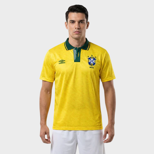 Camisa Seleção Brasileira I 1991/1993 - Retrô - Amarela