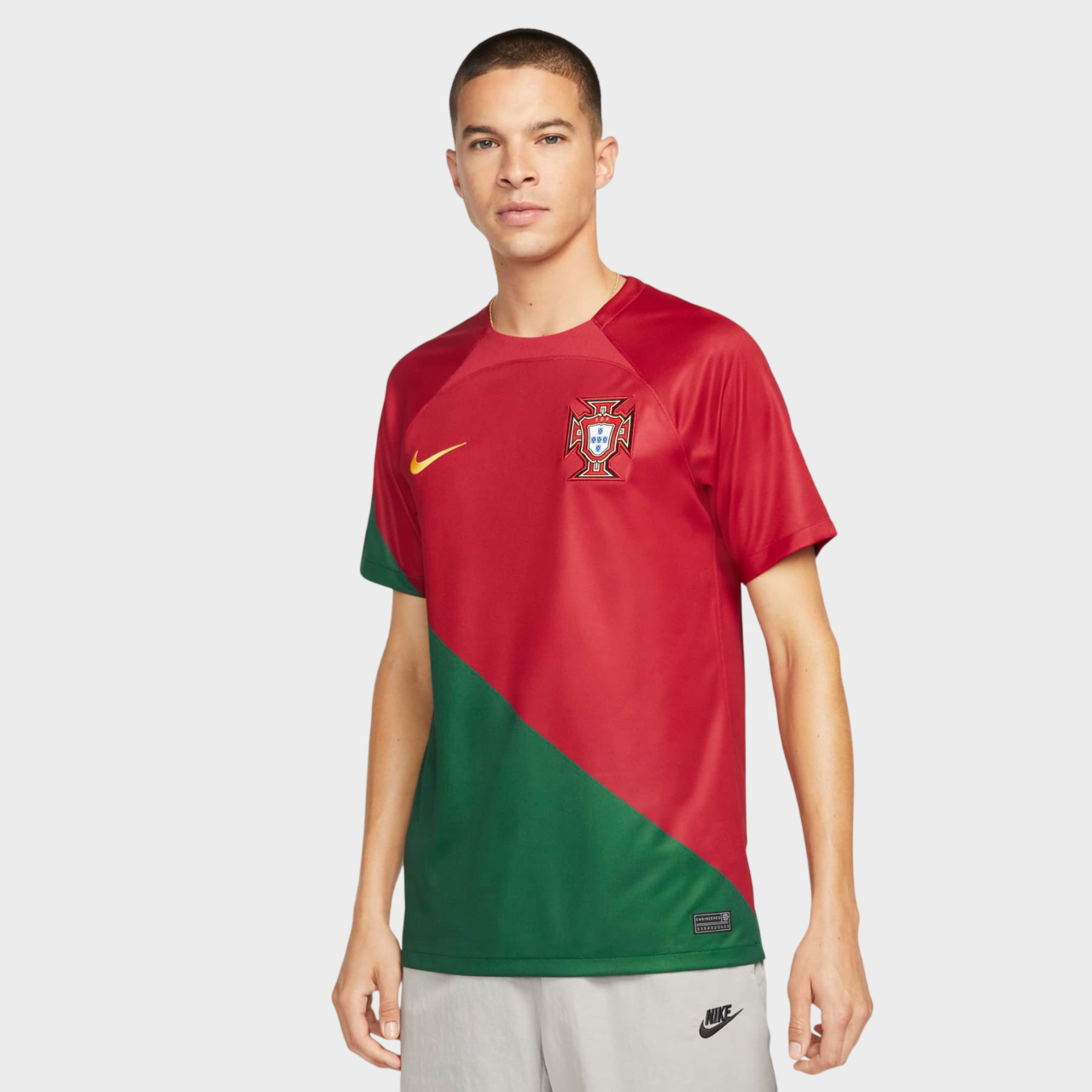 Camisa Portugal I 2022 - Torcedor Nike Masculina - Vermelha e Verde - Retrô