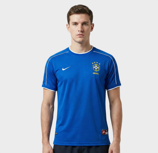 Camisa Seleção Brasileira II 1998 Nike - Retrô - Azul