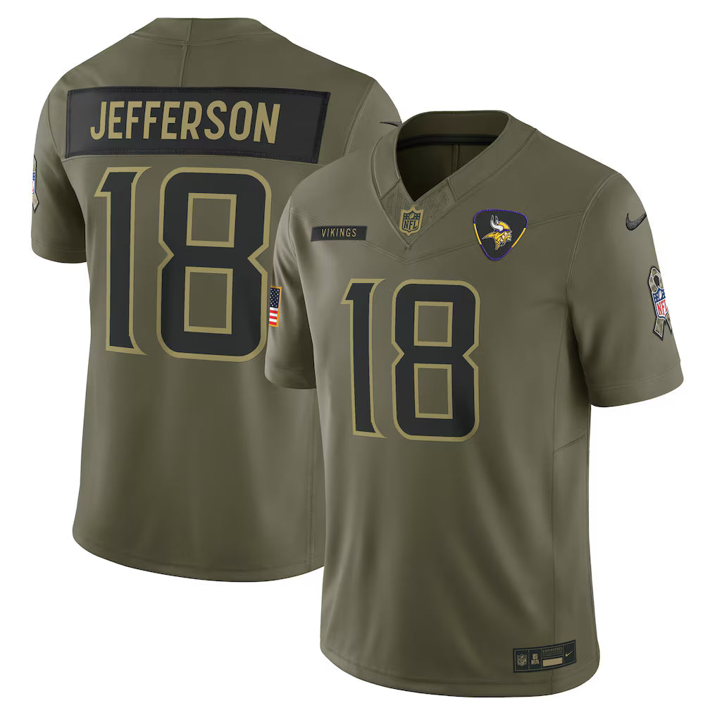 Camisa NFL Minnesota Vikings Vapor F.U.S.E. Limited Jersey Salute To Service 2025